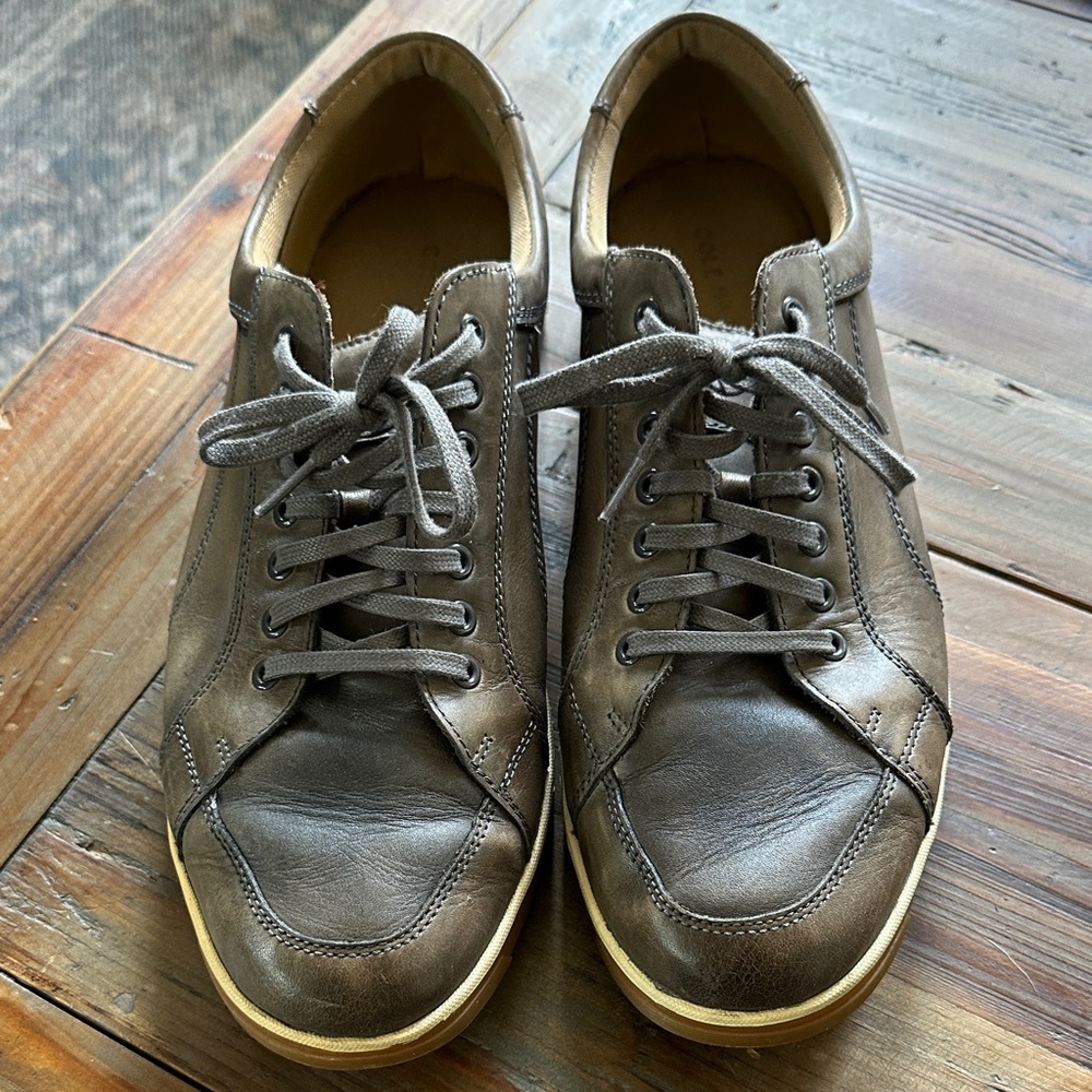 Cole Haan Men's Gray Leather Sneakers